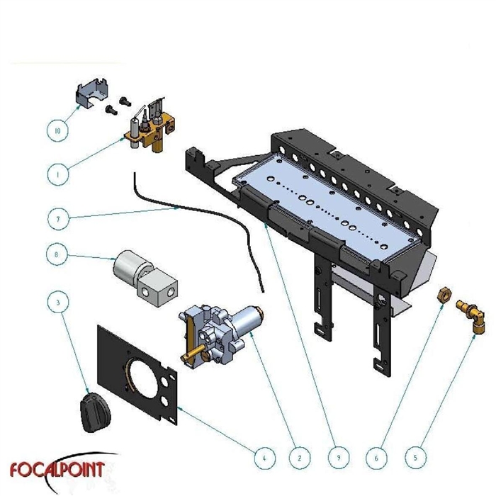 Exploded Diagram for BURNER TRAY ASSEMBLY