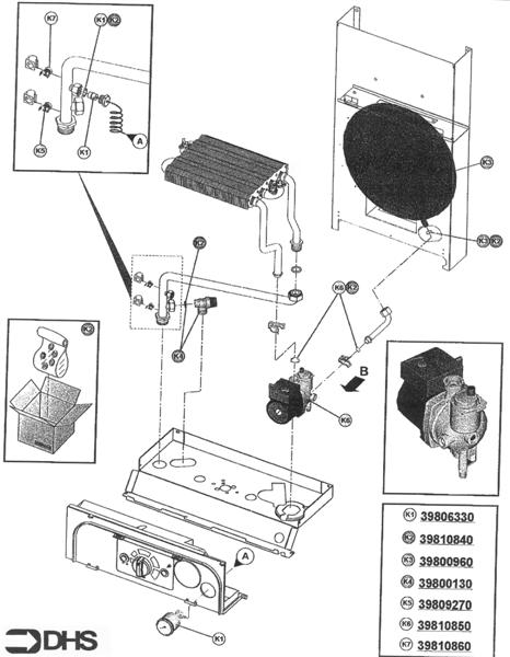 Exploded Diagram for HEAT EXCHANGER & PUMP