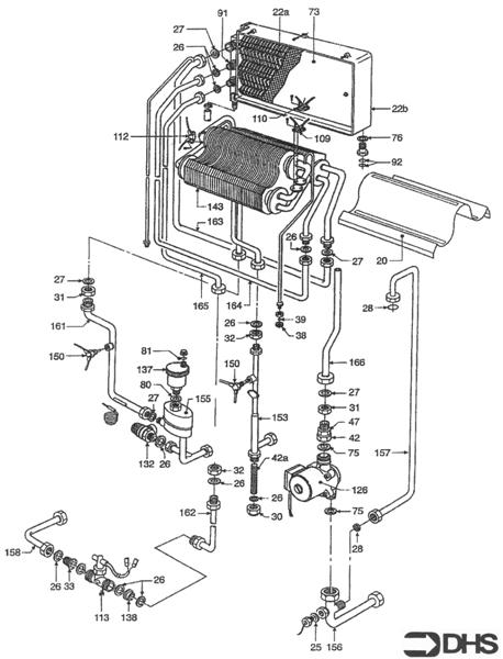 Exploded Diagram for HEAT EXCHANGER & PUMP
