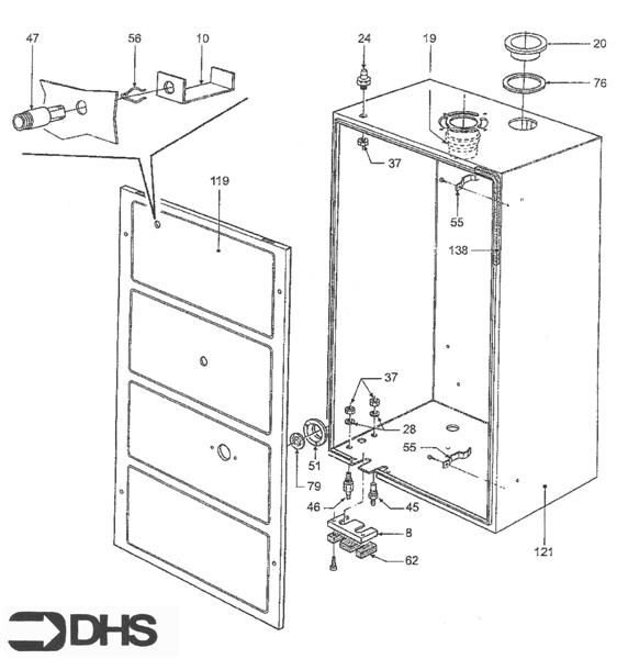 Exploded Diagram for FLUE ASSY
