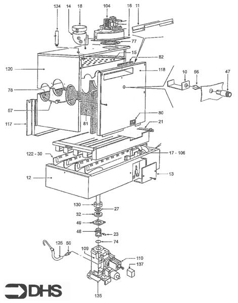 Exploded Diagram for GAS LINE
