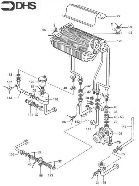 Exploded Diagram for HEAT EXCHANGER & PUMP