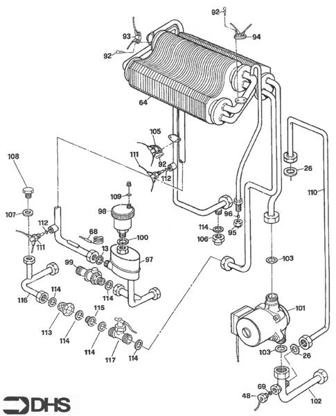 Exploded Diagram for HEAT EXCHANGER - PUMP