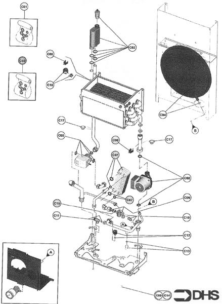 Exploded Diagram for HEAT EXCHANGER & PUMP