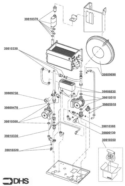 Exploded Diagram for HEAT EXCHANGER & PUMP