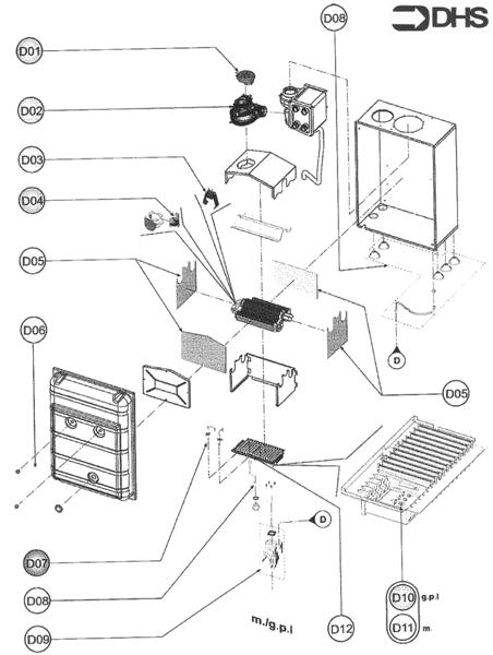 Exploded Diagram for GAS LINE