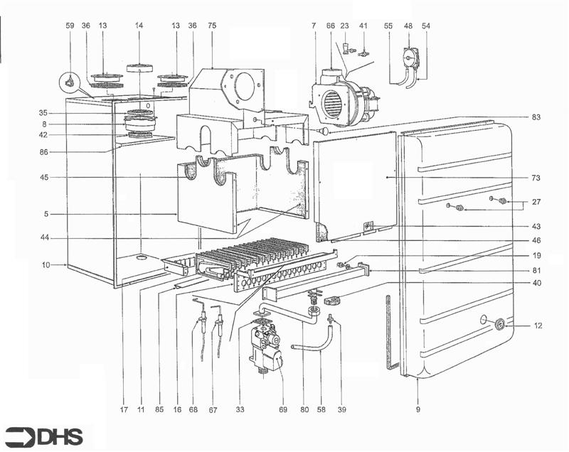 Exploded Diagram for GAS LINE