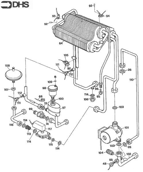 Exploded Diagram for HEAT EXCHANGER - PUMP