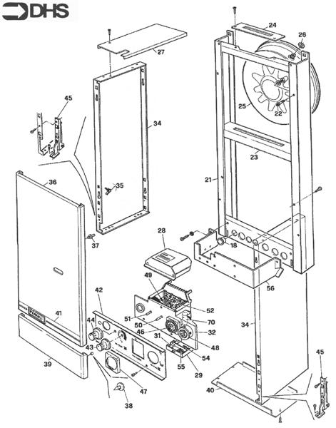 Exploded Diagram for CASING ASSEMBLY & CONTROL BOX