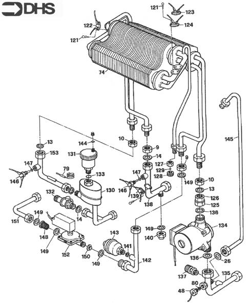 Exploded Diagram for HEAT EXCHANGER - PUMP