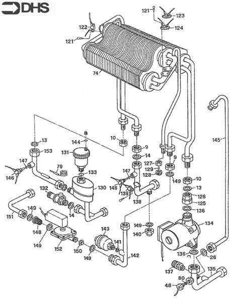 Exploded Diagram for HEAT EXCHANGER - PUMP