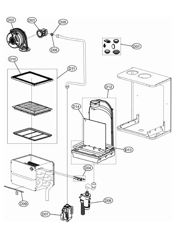 Exploded Diagram for GAS LINE ASSY