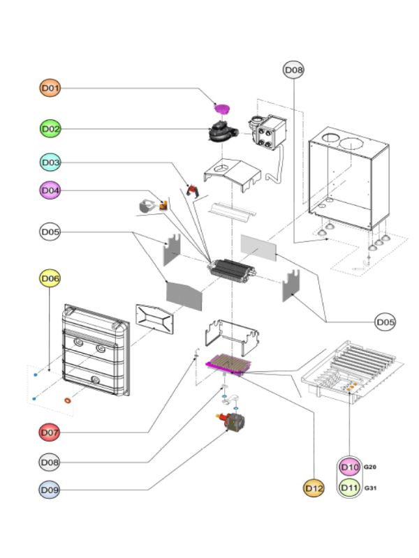 Exploded Diagram for GAS LINE