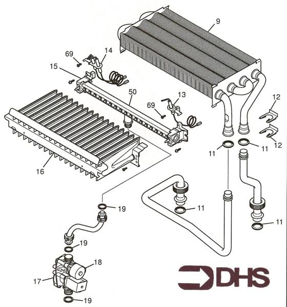 Exploded Diagram for HEAT EXCHANGER