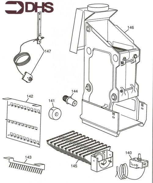 Exploded Diagram for HEAT EXCHANGER - BURNER ASSY