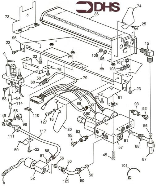 Exploded Diagram for GAS CONTROL SECTION