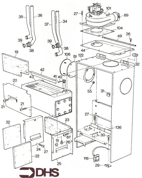 Exploded Diagram for HEAT EXCHANGER