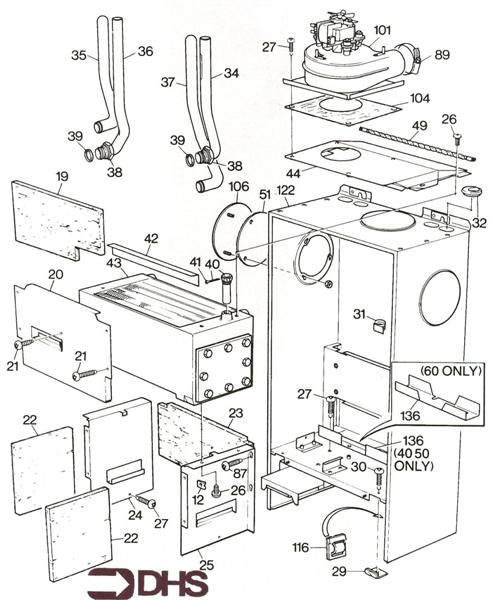 Exploded Diagram for HEAT EXCHANGER