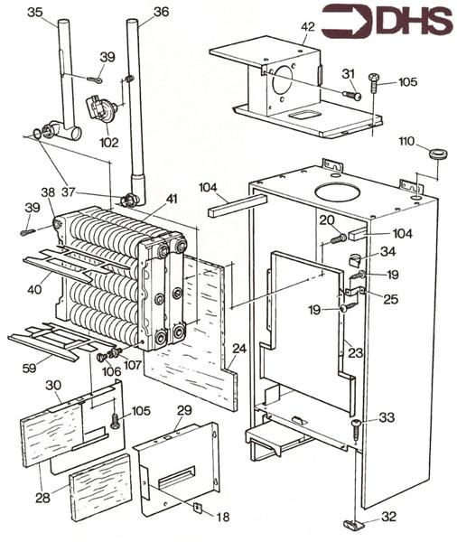 Exploded Diagram for HEAT EXCHANGER