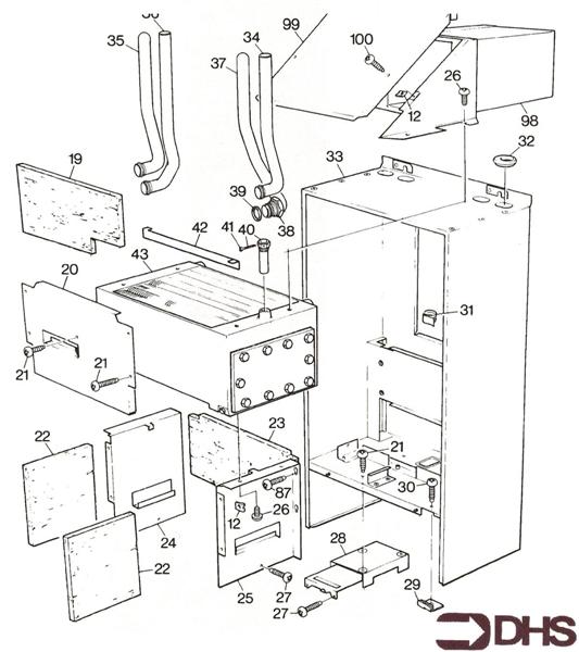 Exploded Diagram for HEAT EXCHANGER