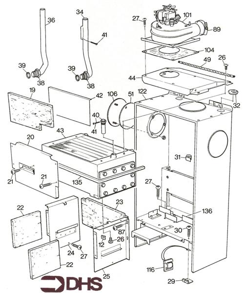 Exploded Diagram for HEAT EXCHANGER