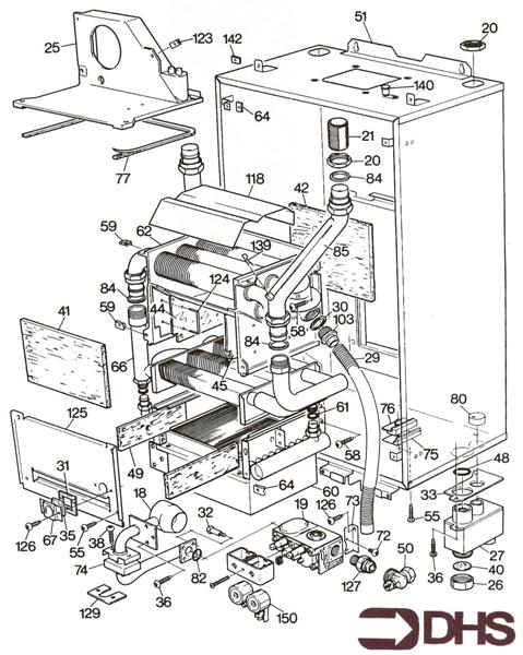 Exploded Diagram for HEAT EXCHANGER
