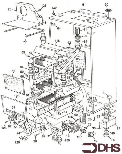Exploded Diagram for HEAT EXCHANGER