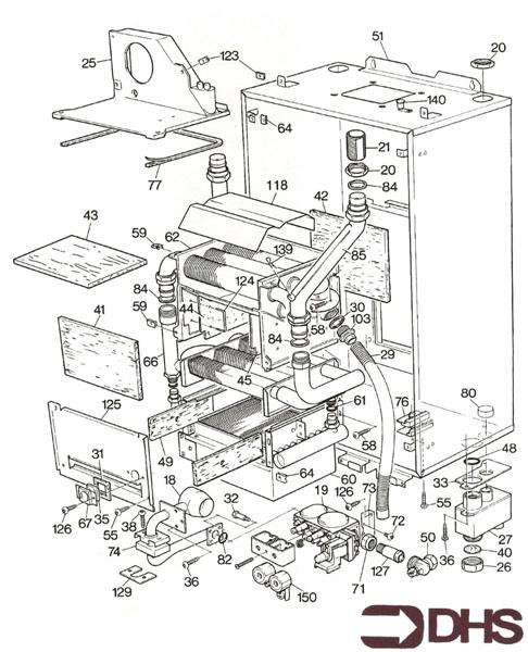 Exploded Diagram for HEAT EXCHANGER