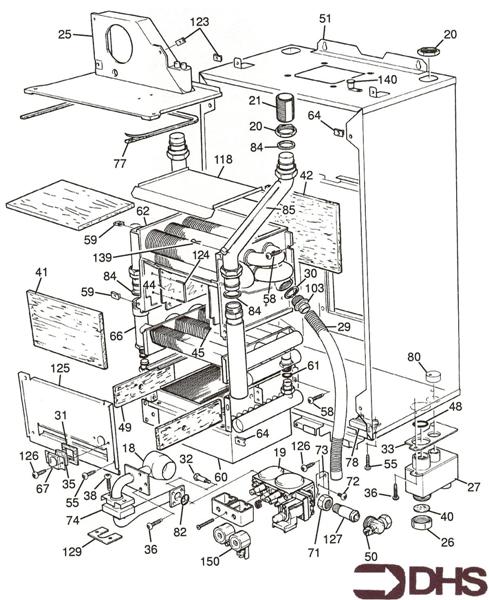 Exploded Diagram for HEAT EXCHANGER