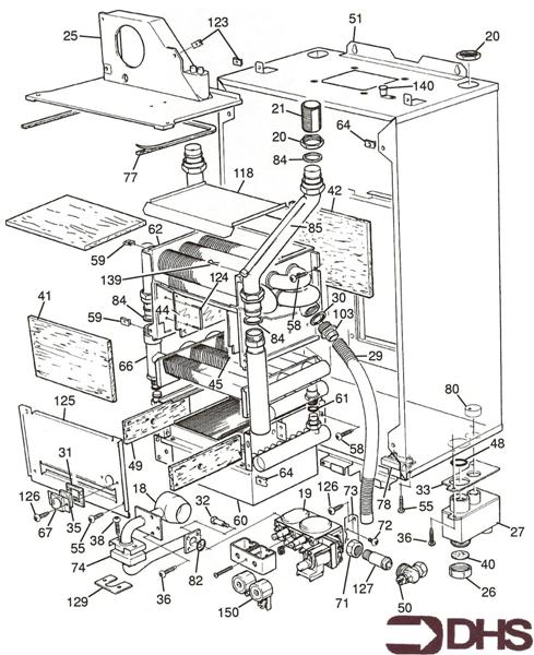 Exploded Diagram for HEAT EXCHANGER