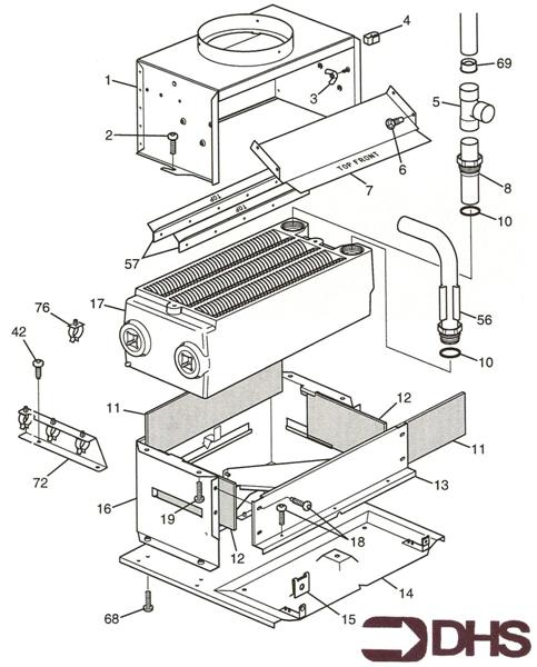 Exploded Diagram for HEAT EXCHANGER
