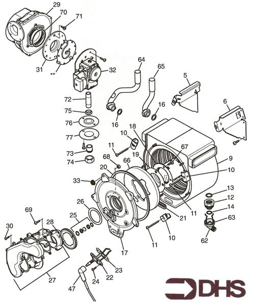 Exploded Diagram for HEAT EXCHANGER