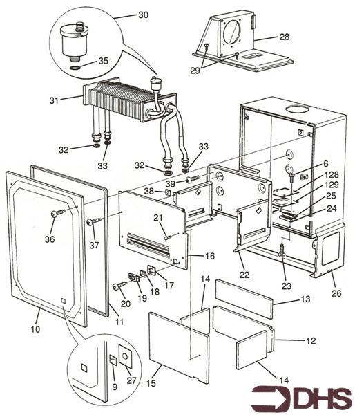 Exploded Diagram for HEAT EXCHANGER