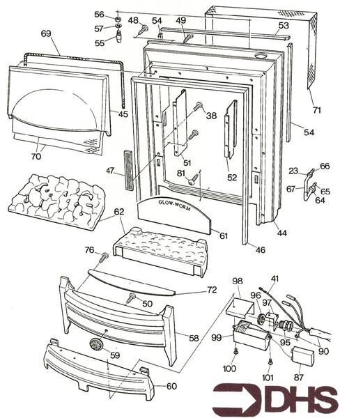 Exploded Diagram for FIRE SURROUND
