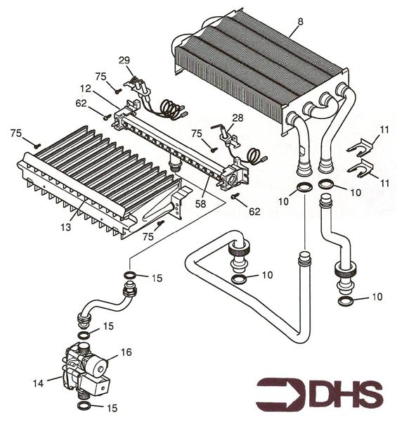 Exploded Diagram for HEAT EXCHANGER