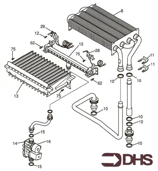 Exploded Diagram for HEAT EXCHANGER