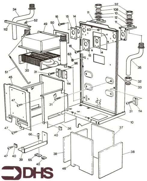 Exploded Diagram for HEAT EXCHANGER