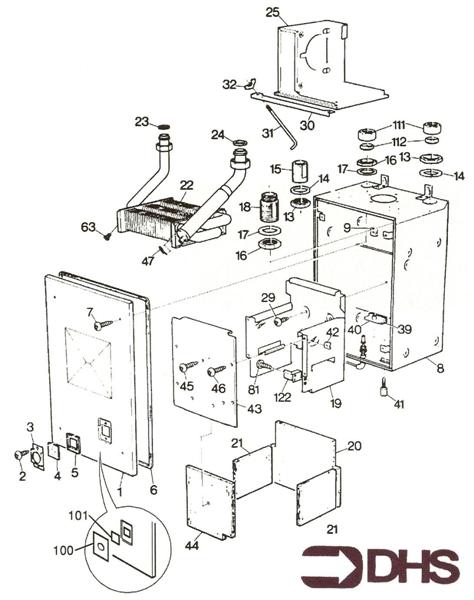 Exploded Diagram for HEAT EXCHANGER