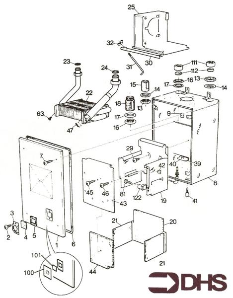 Exploded Diagram for HEAT EXCHANGER