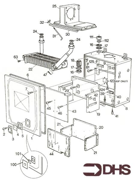 Exploded Diagram for HEAT EXCHANGER
