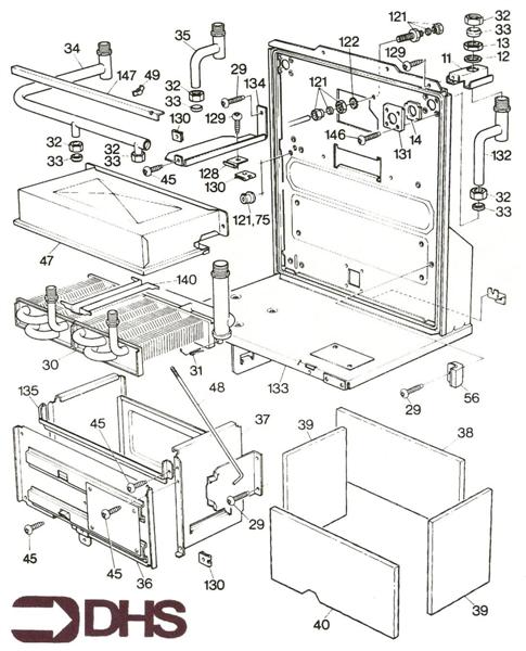 Exploded Diagram for HEAT EXCHANGER