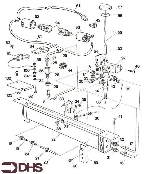 Exploded Diagram for BURNER ASSY