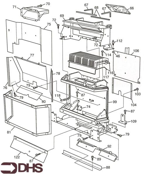 Exploded Diagram for GLASS FRAME ASSY