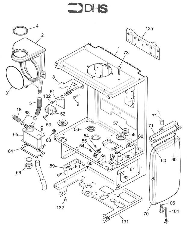 Exploded Diagram for HEAT EXCHANGER