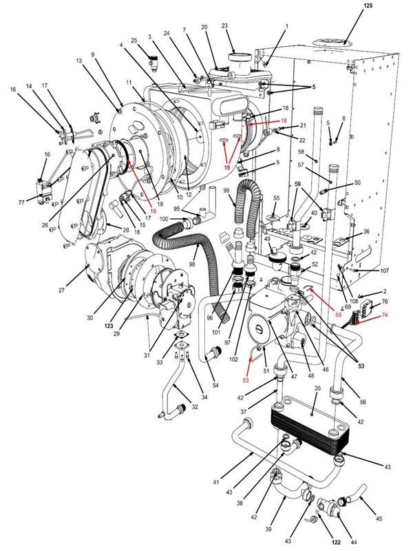Exploded Diagram for BOILER ASSY