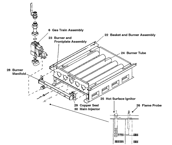 BURNER AND BASKET ASSEMBLY logo