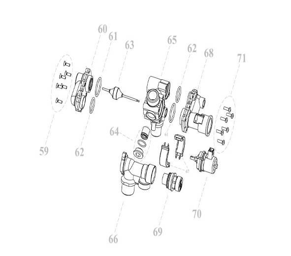 Exploded Diagram for DIVERTER VALVE