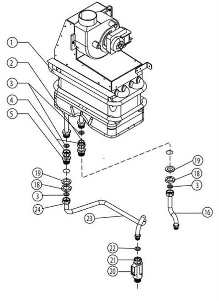Exploded Diagram for HEAT EXCHANGER