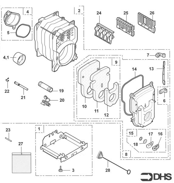 Exploded Diagram for BOILER BODY ASSY