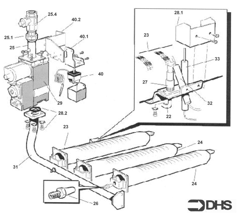 Exploded Diagram for GAS LINE ASSY